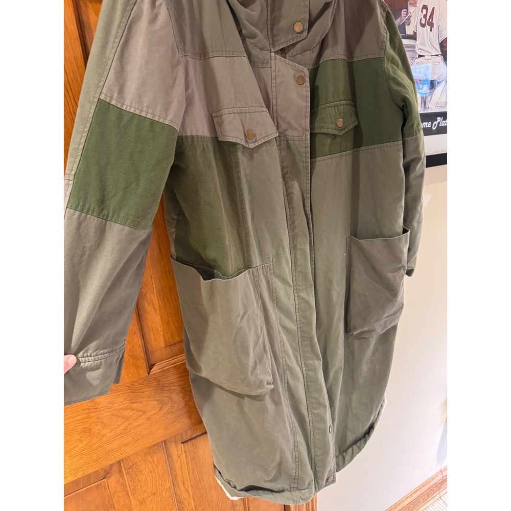 One Teaspoon Green Colorblock Patchwork Faux Shea… - image 5